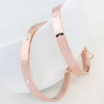 Klasszikus karika fülbevaló, Rose Gold