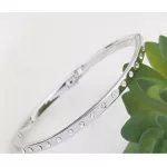 Klasszikus ovális karperec, Rhodium