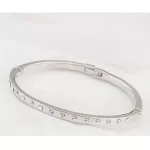 Klasszikus ovális karperec, Rhodium