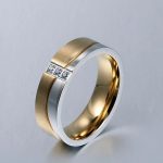 Női karikagyűrű, nemesacél, kétszínű hullám, 8