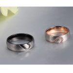 Nemesacél férfi karikagyűrű szívmotívummal, 12