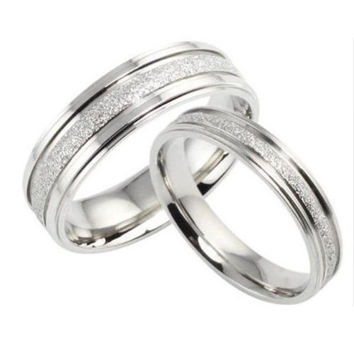 Férfi karikagyűrű, nemesacél, ezüstszínű, 10-es méret 