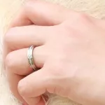 Női karikagyűrű, nemesacél, ezüstszínű, 8 