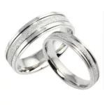 Női karikagyűrű, nemesacél, ezüstszínű, 7 