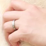 Női karikagyűrű, nemesacél, ezüstszínű, 7 