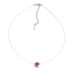Láthatatlan láncos nyaklánc, Rózsaszín, Swarovski köves
