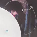 Láthatatlan láncos nyaklánc, Aquamarine, Swarovski köves