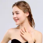Női karikagyűrű, nemesacél, aranyszínű, 9 