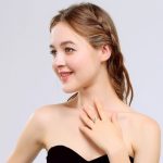 Női karikagyűrű, nemesacél, aranyszínű, 6 