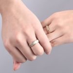 Női karikagyűrű, nemesacél, arany színű, 8 