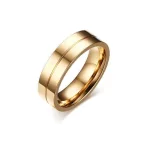 Férfi karikagyűrű, nemesacél, rosegold, 9