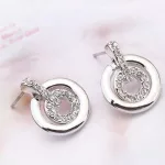 Koncentrikus körös ékszerszett Swarovski kristállyal díszített