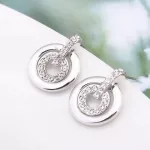Koncentrikus körös ékszerszett Swarovski kristállyal díszített