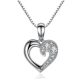 Romantikus ezüst nyaklánc szív alakú medállal