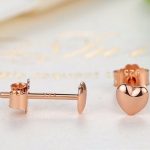 Kicsi ezüst szív fülbevaló, arany színben