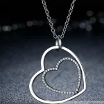 Szívben szív ezüst nyaklánc