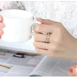 Rézből készült gyűrű cirkóniumkristállyal, rosegold, 9