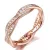 Fonott ezüst gyűrű, Rosegold, rózsaarany , 8