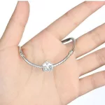 Ezüst házikó charm 