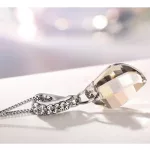 Hullámos medálos ékszer szett, Swarovski köves