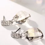 Hullámos medálos ékszer szett, Swarovski köves