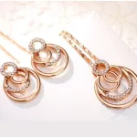 Karika ékszer szett, Swarovski köves