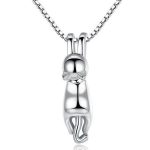 Ezüst nyaklánc macskával