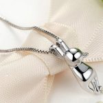 Ezüst nyaklánc macskával