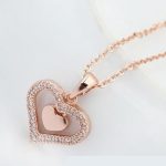 Dupla szív nyaklánc, Rose Gold