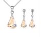 Vízcsepp formájú ékszerszett Swarovski kristállyal díszített, GSHA