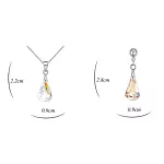 Vízcsepp formájú ékszerszett Swarovski kristállyal díszített, GSHA