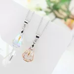 Vízcsepp formájú ékszerszett Swarovski kristállyal díszített, AB