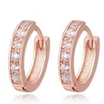 Elegáns karika fülbevaló, Rose Gold