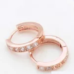 Elegáns karika fülbevaló, Rose Gold