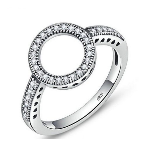Karika mintás ezüst gyűrű, 8