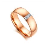 Női karikagyűrű, nemesacél, arany színű, 7 