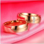 Női karikagyűrű, nemesacél, arany színű, 7 