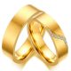 Férfi karikagyűrű, nemesacél, matt arany, 10-es méret