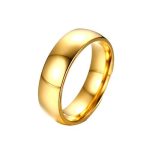 Férfi karikagyűrű nemesacélból, arany, 12