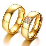 Férfi karikagyűrű nemesacélból, arany, 12