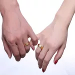 Női karikagyűrű nemesacélból, arany, 6