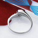 Női eljegyzési gyűrű, klasszikus, ezüst, 6