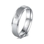 Női karikagyűrű, nemesacél, ezüstszínű, 8 