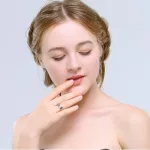 Női karikagyűrű, nemesacél, ezüstszínű, 9 