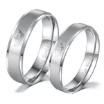 Női karikagyűrű, nemesacél, ezüstszínű, 10 