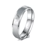 Női karikagyűrű, nemesacél, ezüstszínű, 10 