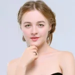 Női karikagyűrű, nemesacél, fekete, 8 