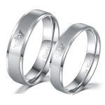 Férfi karikagyűrű, nemesacél, ezüstszínű, 9 