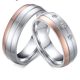 Női karikagyűrű, nemesacél, ezüst/rózsaszín, 7-es méret 