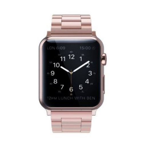 Apple watch óraszíj, nemesacél, 42 mm, rózsaszín